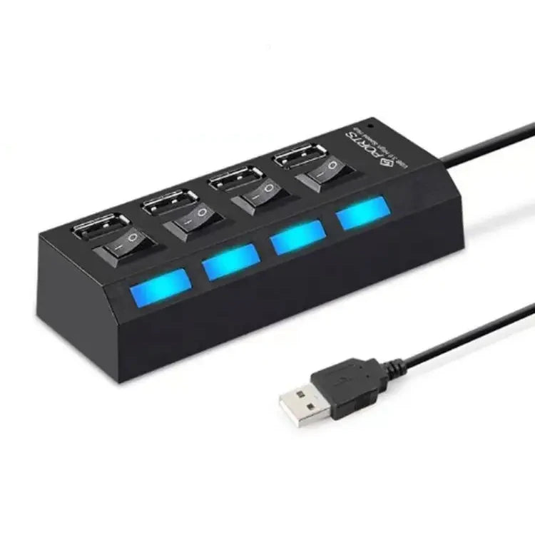 USB 2.0 hub with power switches, 4 ports