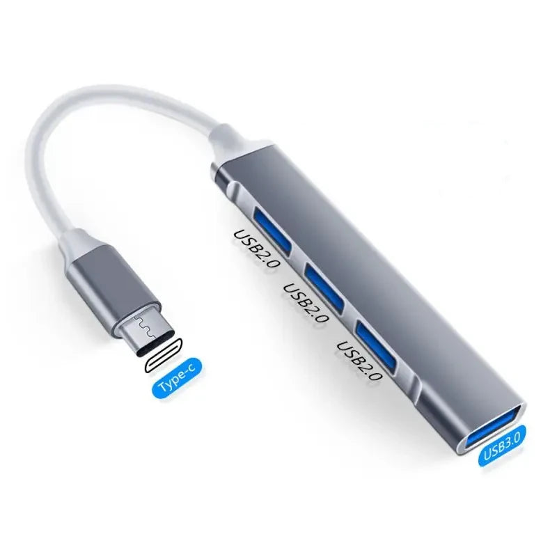 USB 3.0 & 2.0 hub, 4 ports